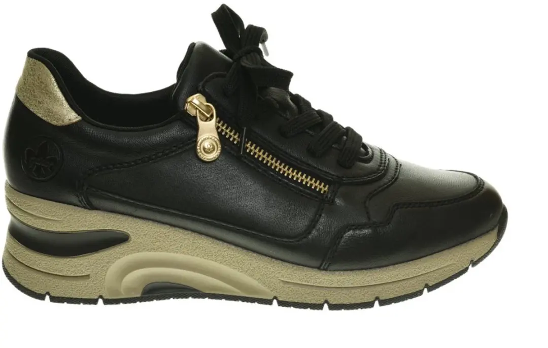 Comfortsneakear Zwart Rieker maat 39
