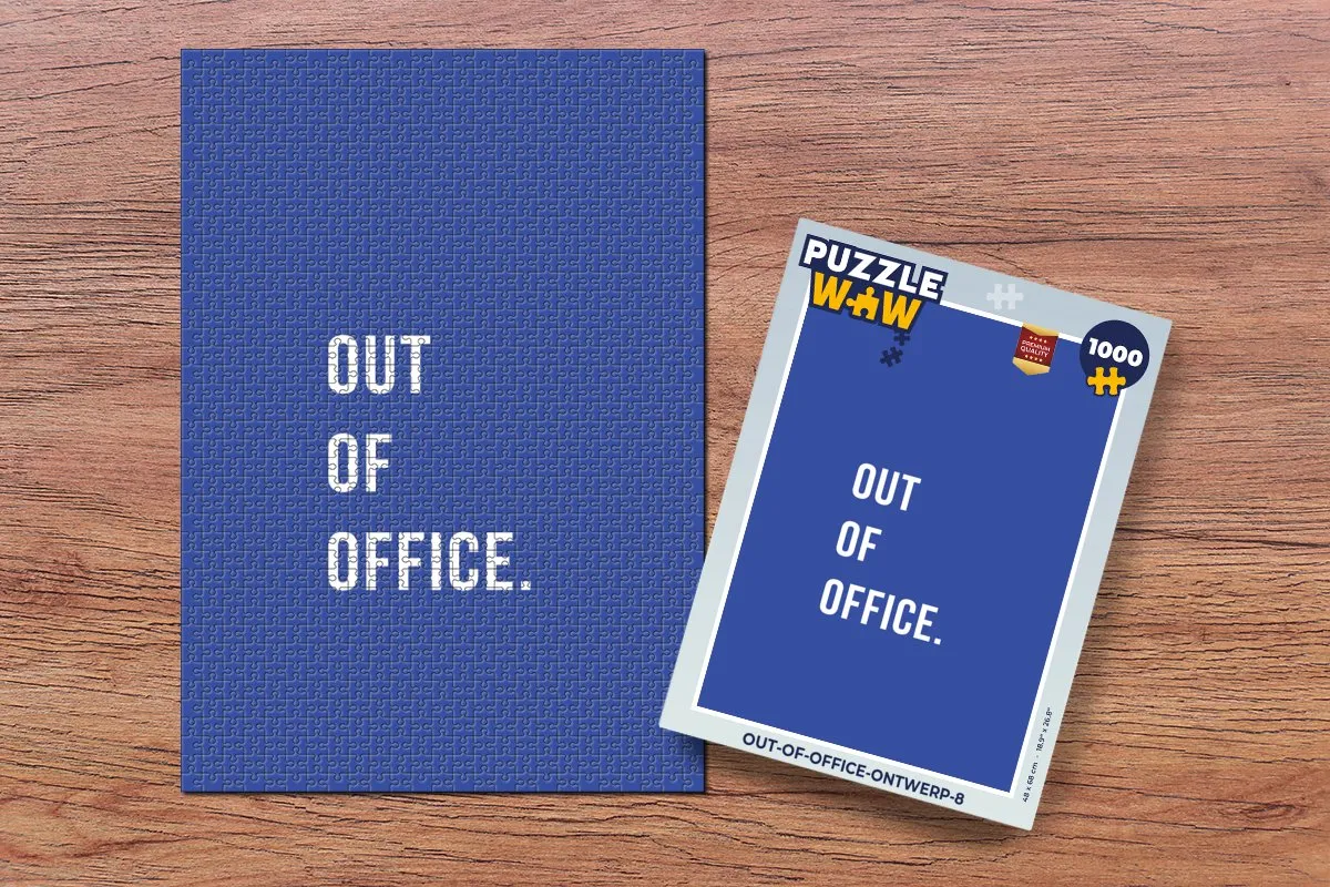 PuzzleWow Quotes Out of Office Legpuzzel 1000 Stuks - Multicolor