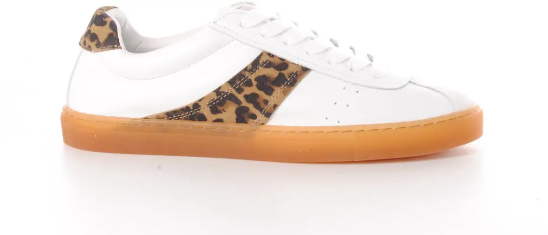 Copenhagen dames sneaker Abigail leder wit leopard print