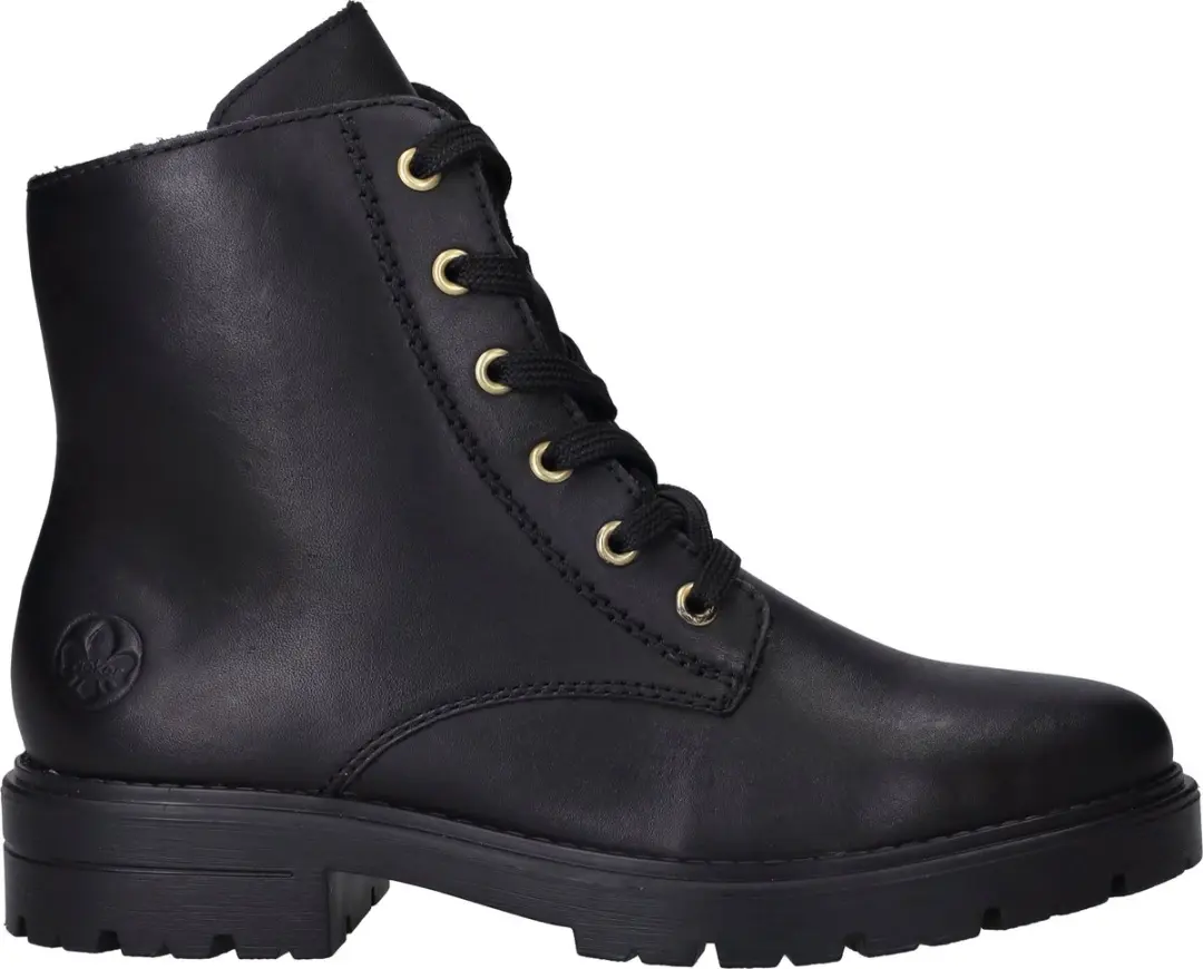 Rieker Veterboots zwart Synthetisch