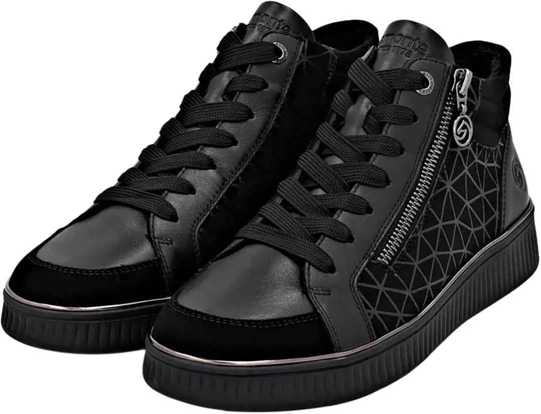 Hoge sneakers van Goatsuede-leer