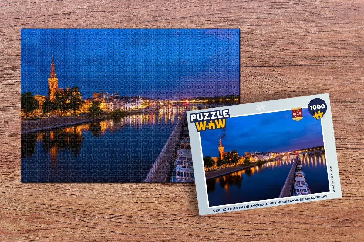 PuzzleWow Maastricht Legpuzzel 1000 Stuks - Multicolor