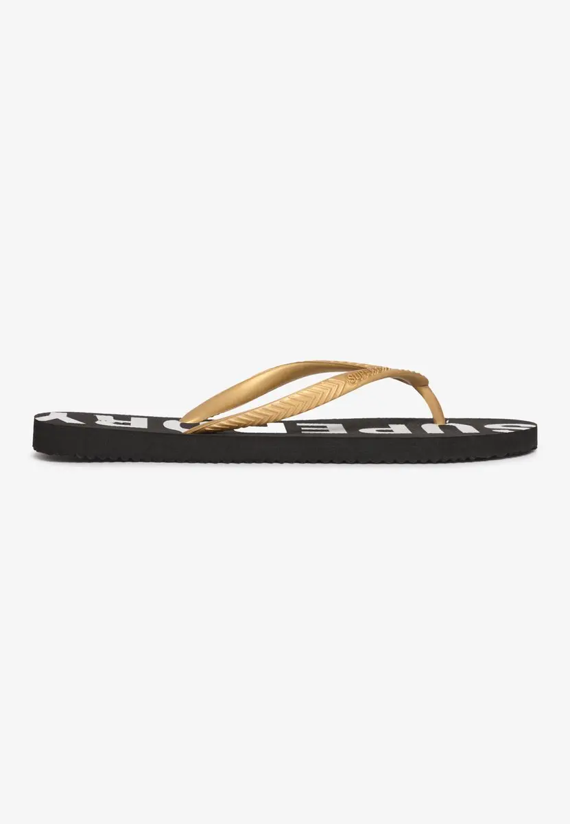 Superdry Dames Teenslippers Code Essential WF310155A - 36/37 - Black/Metallic Gold - afbeelding 2 van 6