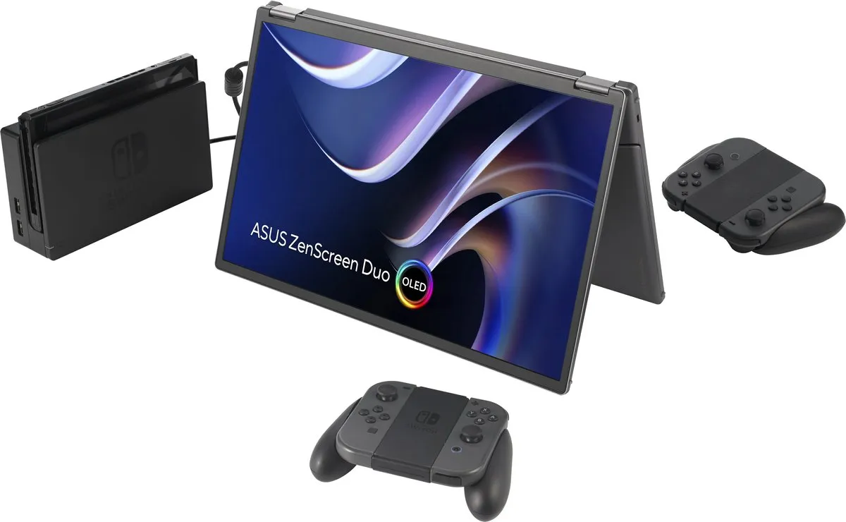 ASUS ZenScreen Duo OLED MQ149CD Portable Monitor - 14 Inch Dual