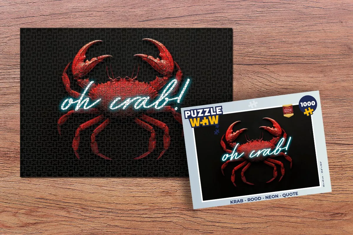 PuzzleWow Krab Quote Legpuzzel 1000 Stuks - Multicolor