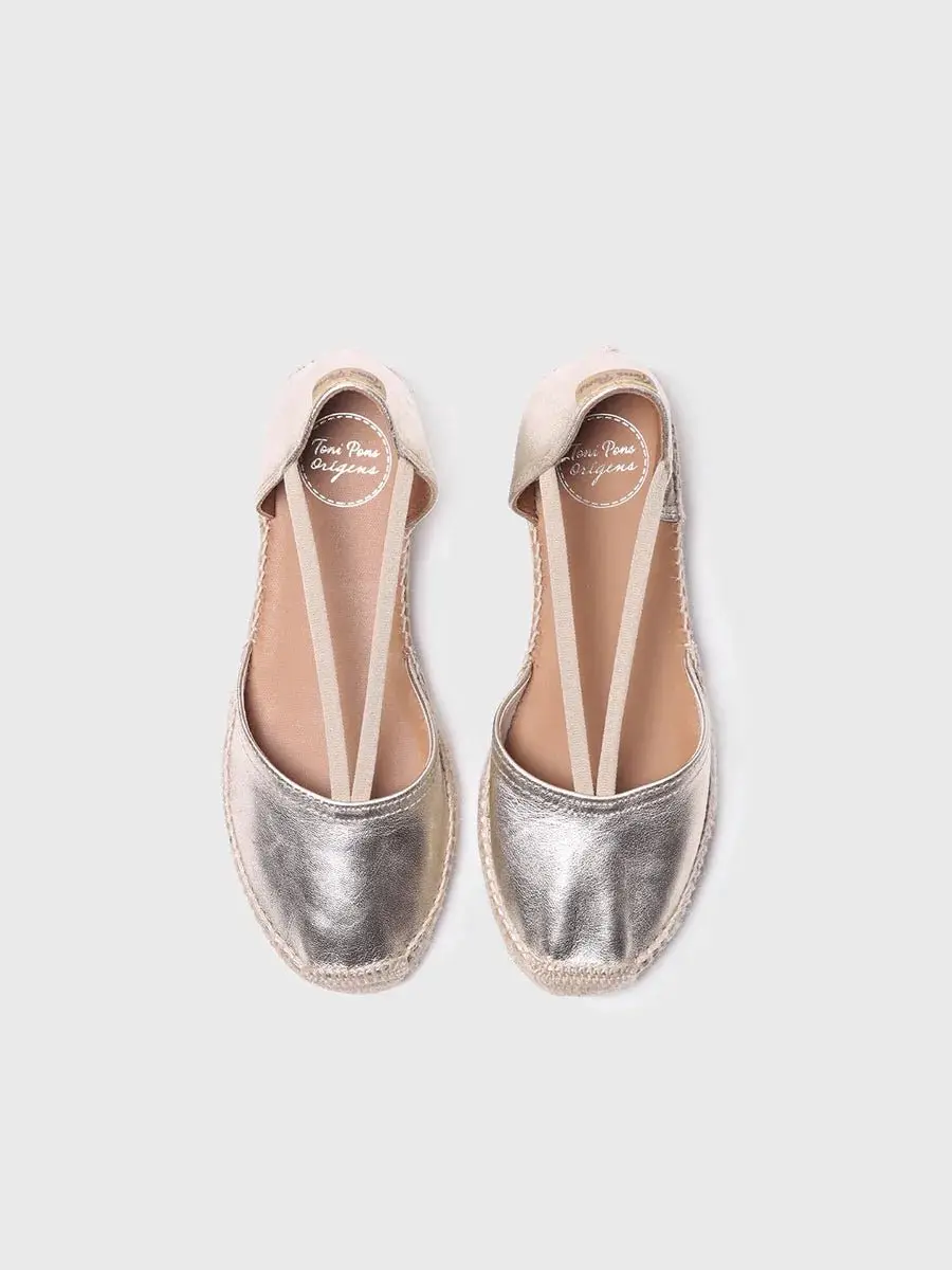 Suède espadrilles voor dames met bandjes