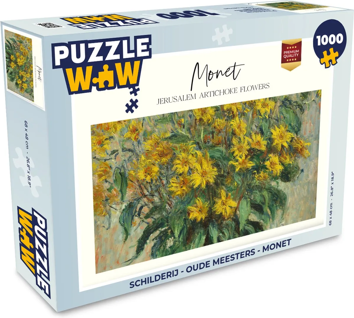 PuzzleWow Monet Oude Meesters Legpuzzel 1000 Stuks - Multicolor