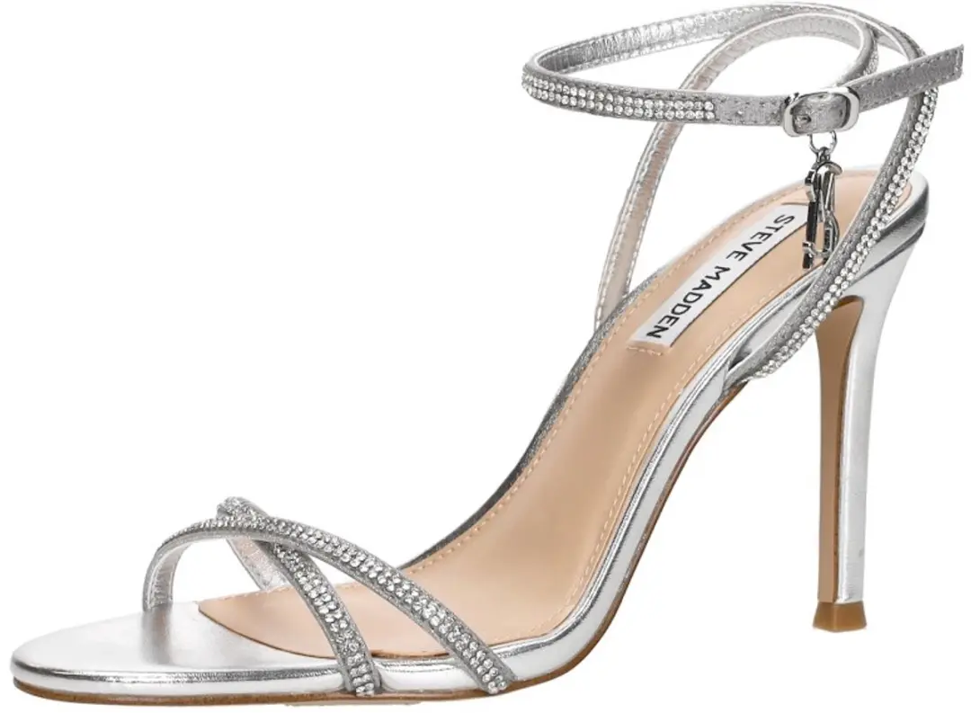 Steve Madden Jypsey Sandalen Hak - zilver - Maat 39 - afbeelding 3 van 6