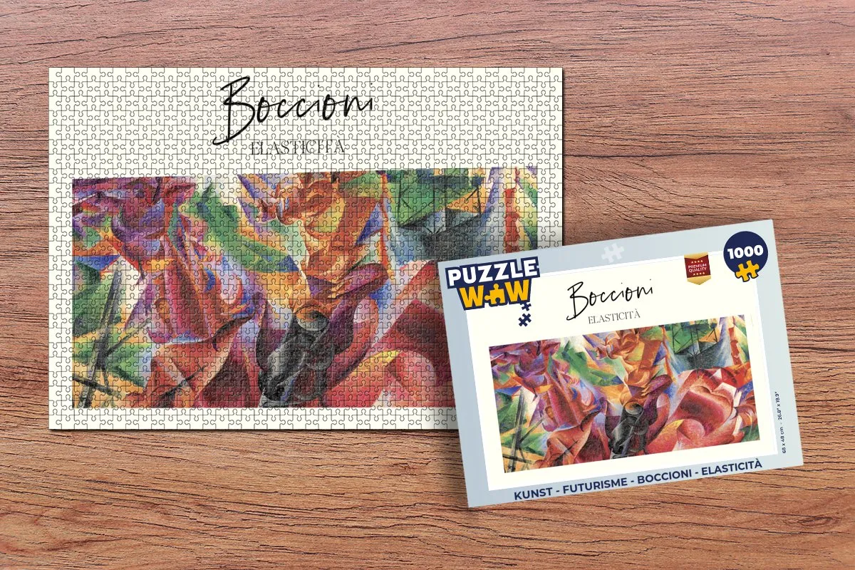 PuzzleWow Futurisme Boccioni Elasticità Legpuzzel 1000 Stuks - Multicolor