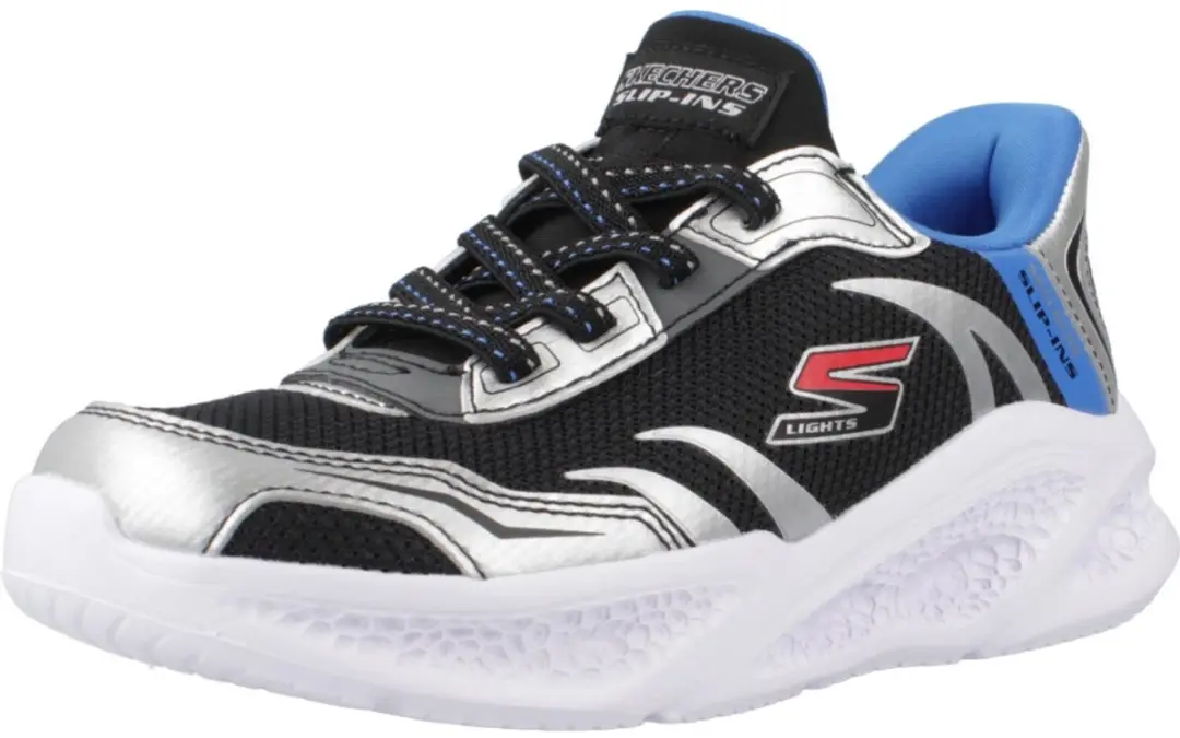 Skechers Meteor Light Brisk Jongens Sneakers - Zilver