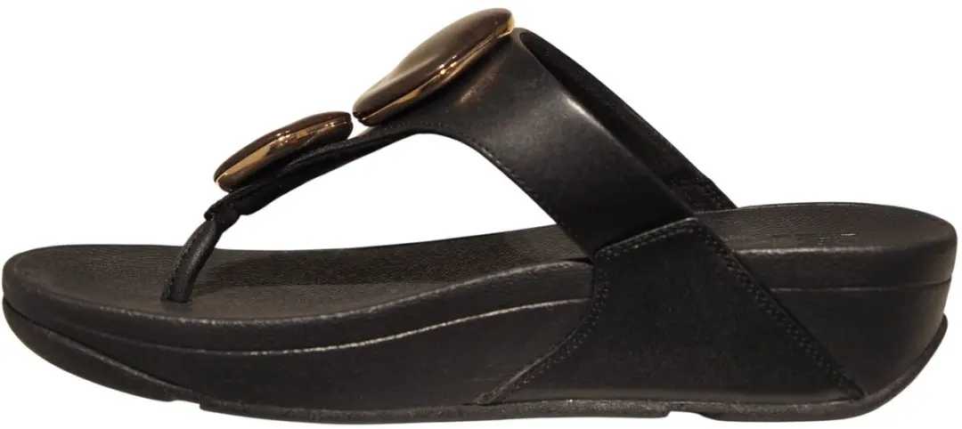 FitFlop Lulu Marbled Stone Toe-post Slippers - Zwart - afbeelding 3 van 6