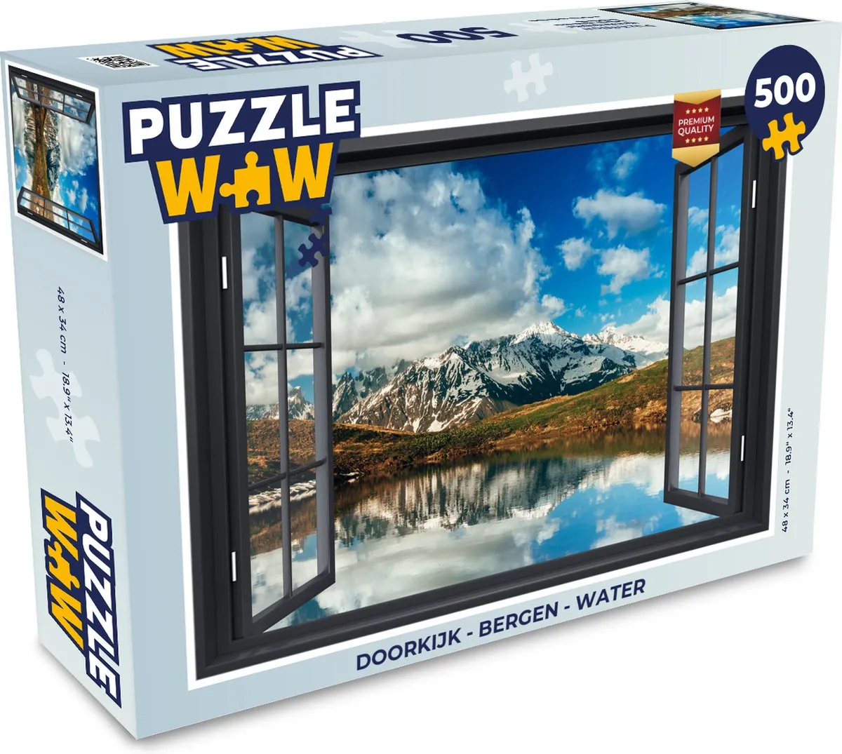 PuzzleWow Bergen Water Legpuzzel 500 Stuks Multicolor