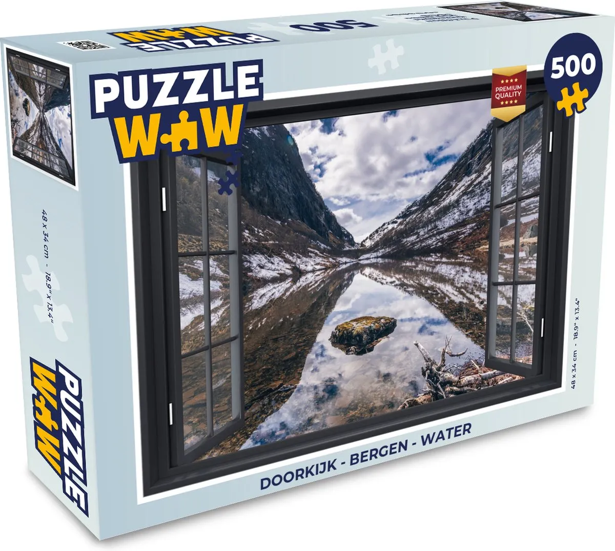 PuzzleWow Bergen Water Legpuzzel 500 Stuks Multicolor