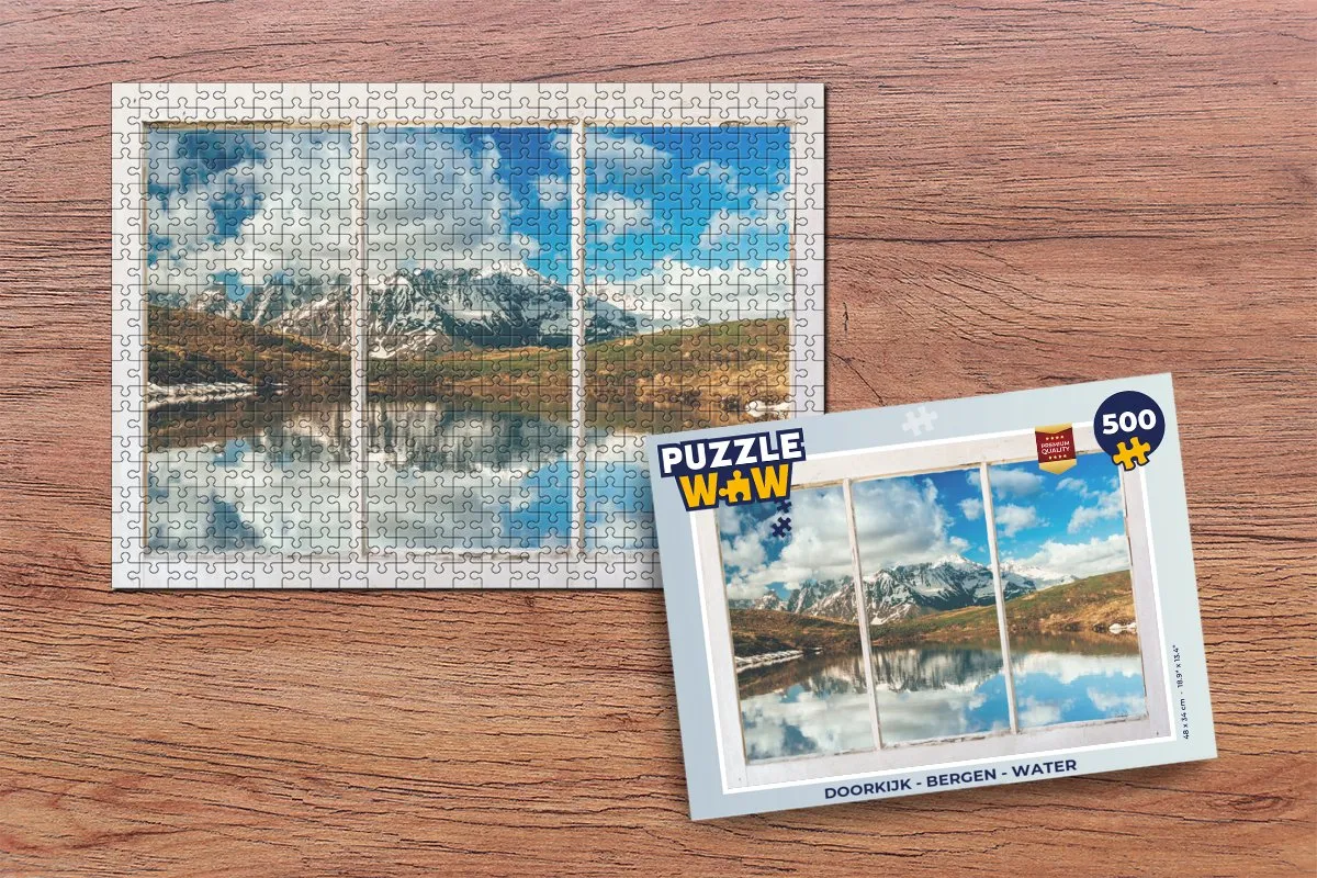 PuzzleWow Bergen Water Legpuzzel 500 Stuks Multicolor