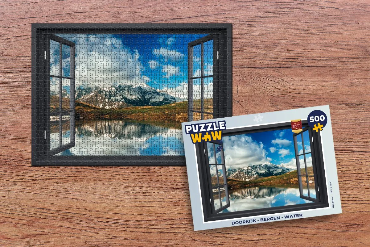 PuzzleWow Bergen Water Legpuzzel 500 Stuks Multicolor