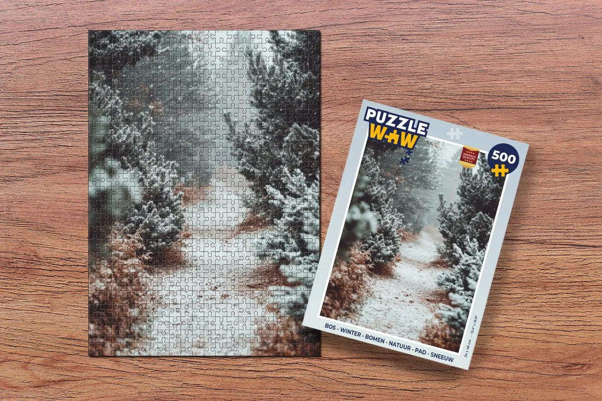 PuzzleWow Bos Winter Bomen Legpuzzel 500 Stuks