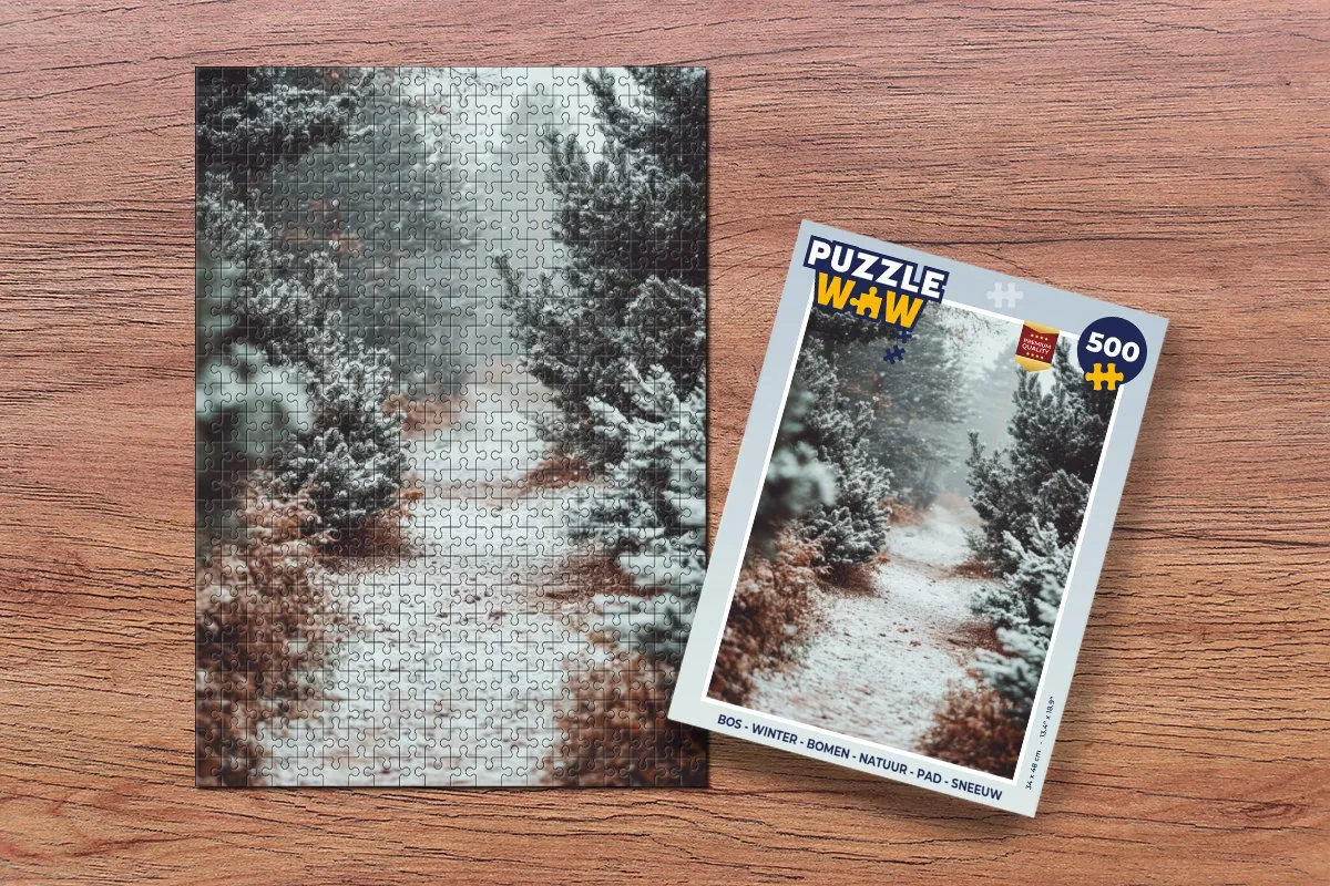 PuzzleWow Bos Winter Bomen Legpuzzel 500 Stuks