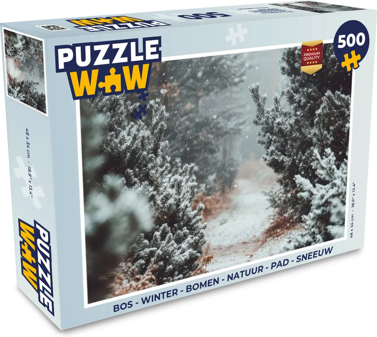 PuzzleWow Bos Winter Bomen Legpuzzel 500 Stuks