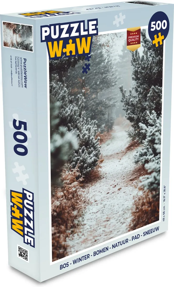 PuzzleWow Bos Winter Bomen Legpuzzel 500 Stuks