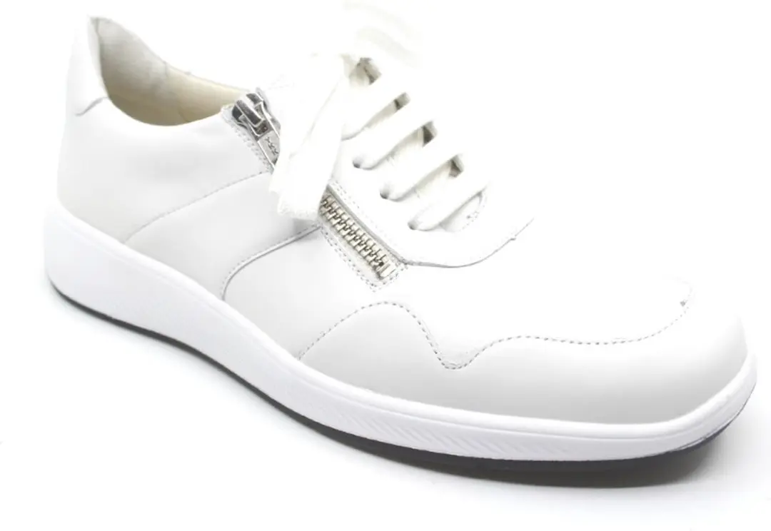 Solidus, 56285 10028, Witte dames sneaker wijdte F