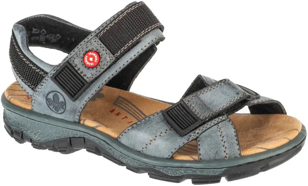 Rieker dames trekking sandalen blauw-grijs Sandalen 68851-14 blauw-grijs