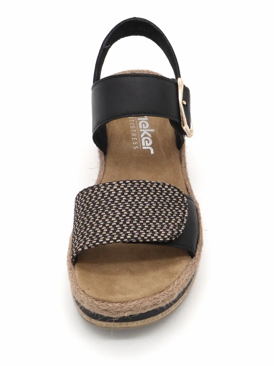 Rieker Sandalen zwart Synthetisch - Dames - Maat 41 - afbeelding 6 van 6