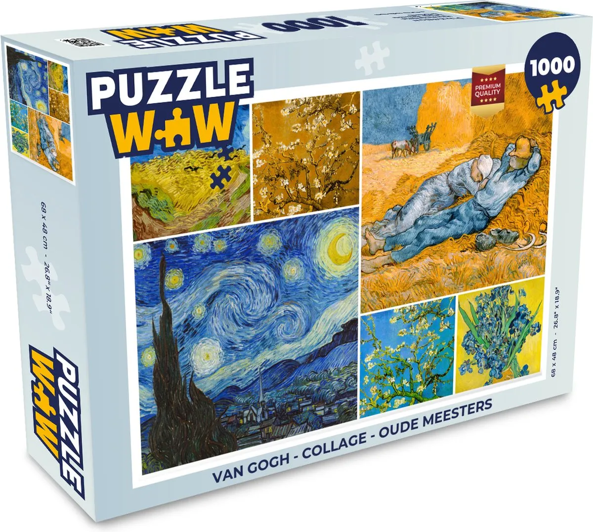 PuzzleWow Van Gogh Collage Legpuzzel 1000 Stuks - Multicolor