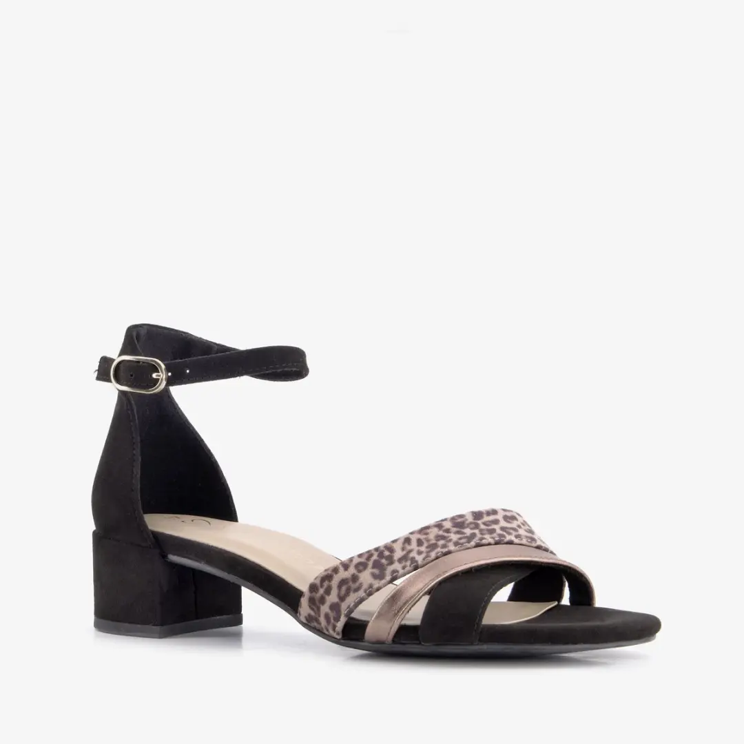 Marco Tozzi dames sandalen met hak zwart panter