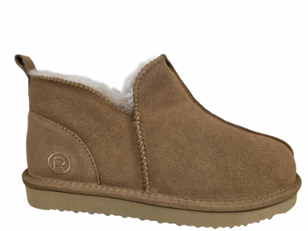 Rohde 7096 76 Pantoffel Dichte Sloffen Cognac Suede Dames