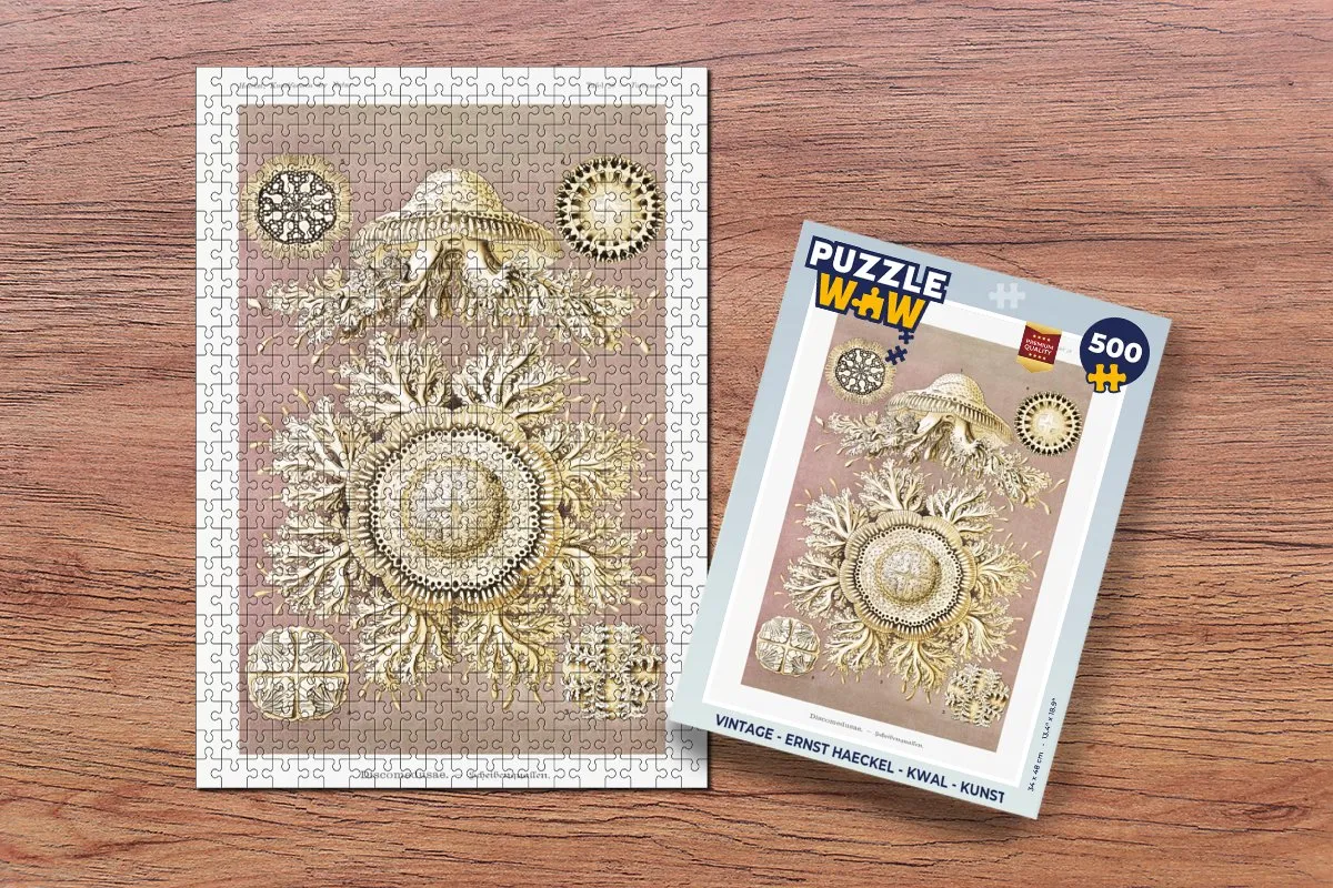 PuzzleWow Vintage Ernst Haeckel Legpuzzel 500 Stuks - Multicolor