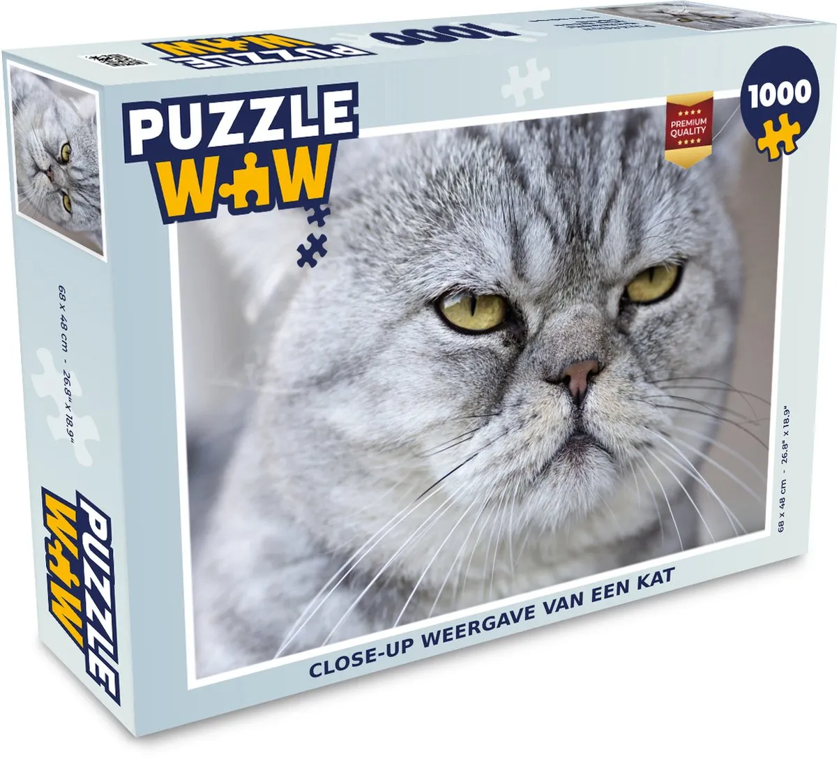 PuzzleWow Kat Legpuzzel 1000 Stuks - Multicolor