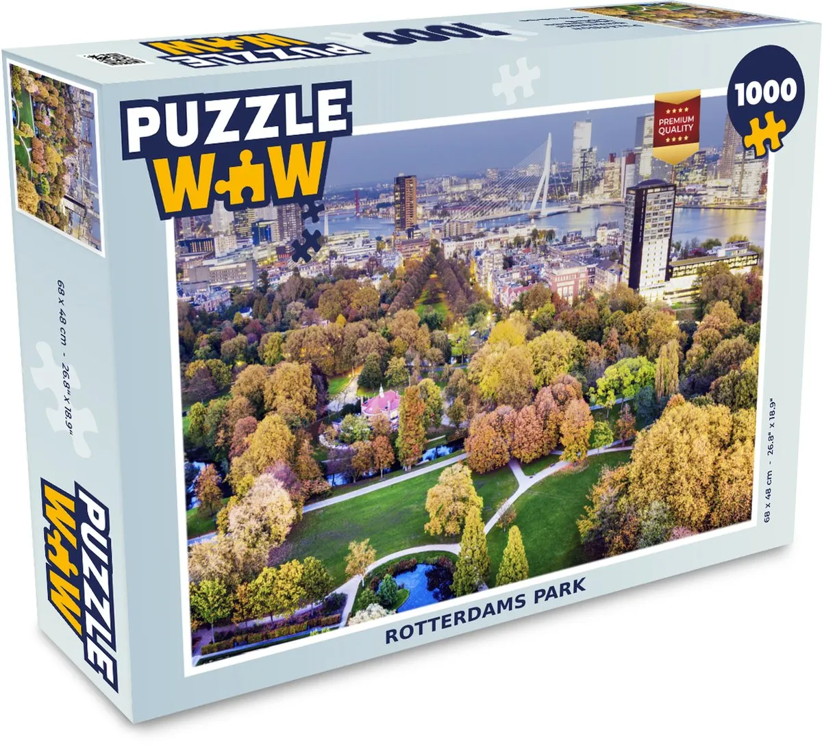 PuzzleWow Rotterdam Park Architectuur Legpuzzel 1000 Stuks - Multicolor