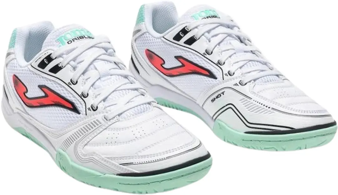 Joma Dribling Indoor Voetbalschoenen - Wit/Turquoise 41 - afbeelding 5 van 6