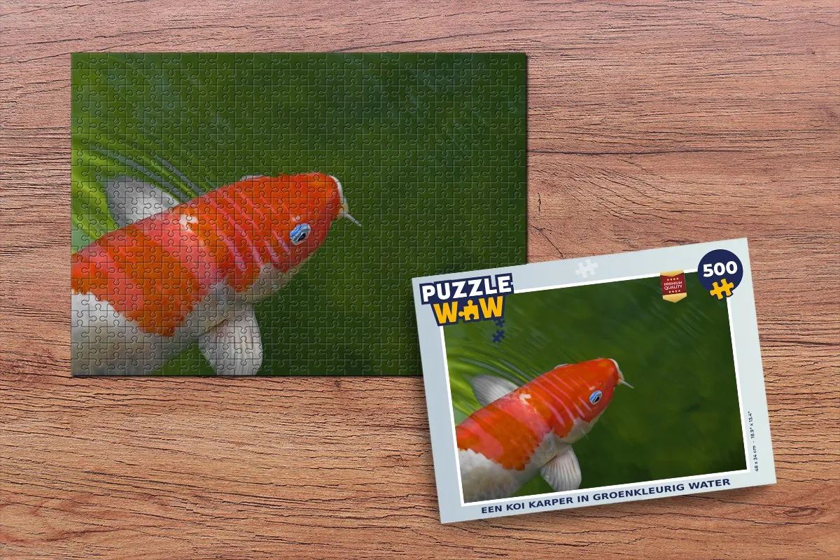 PuzzleWow Legpuzzel Koi Karper 500 Stuks - Multicolor