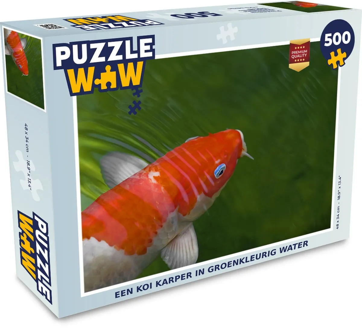 PuzzleWow Legpuzzel Koi Karper 500 Stuks - Multicolor