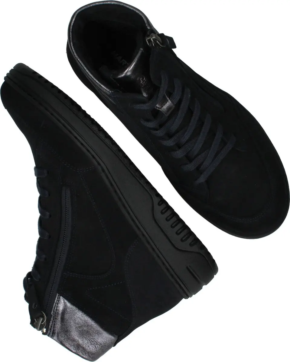 Hartjes - 172.1707/21 - Hoge sneakersVeterlaarzenDames veterschoenenDames sneakersHalf-hoge schoenen - Kleur: Blauw - Maat: 38 - afbeelding 4 van 6