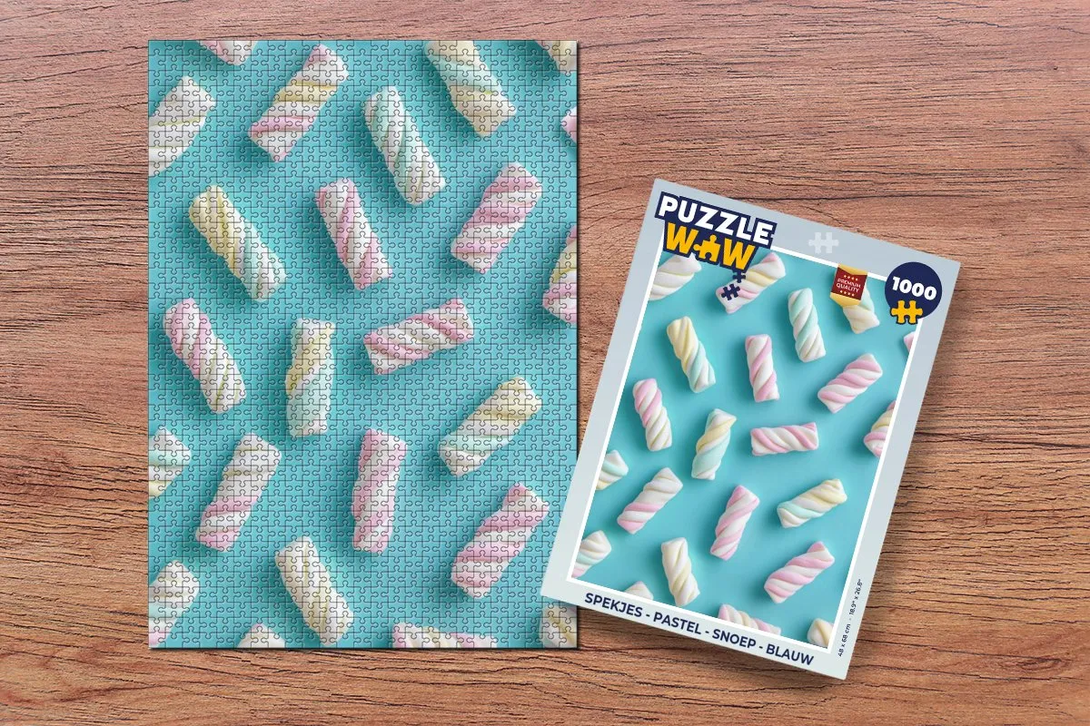 PuzzleWow Spekjes Legpuzzel 1000 Stuks - Blauw