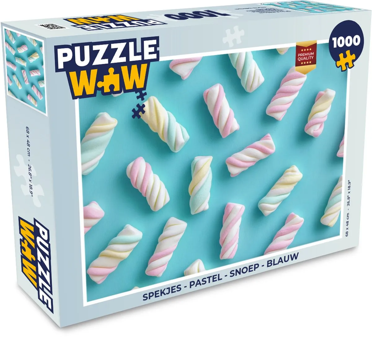 PuzzleWow Spekjes Legpuzzel 1000 Stuks - Blauw