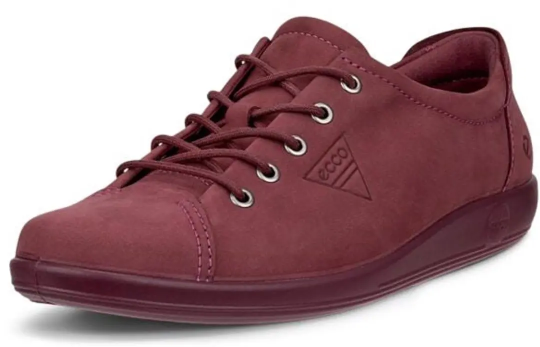 ECCO Soft 2.0 Dames Sneaker - Rood - Maat 40 - afbeelding 2 van 6