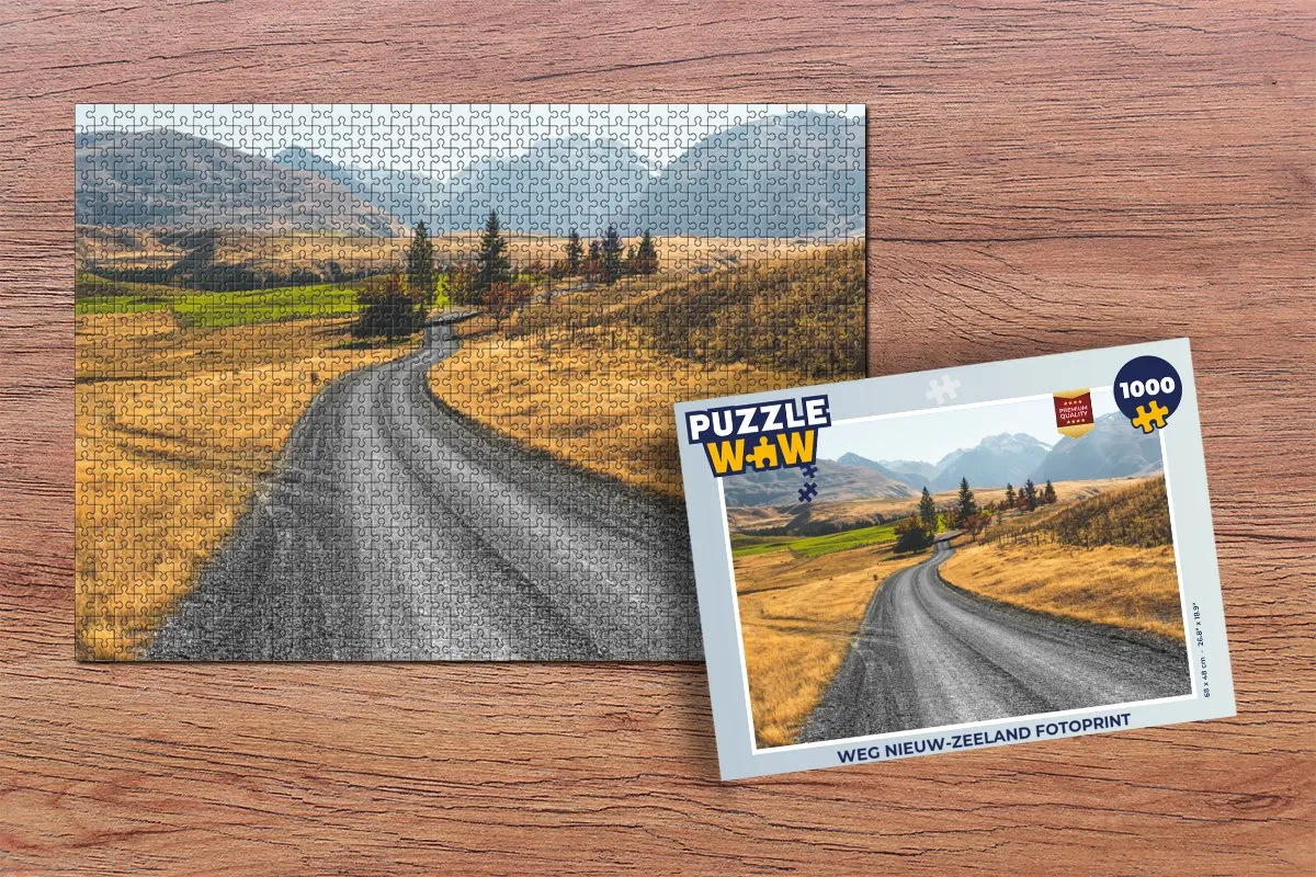 PuzzleWow Nieuw-Zeeland Fotoprint Legpuzzel 1000 Stuks - Multicolor
