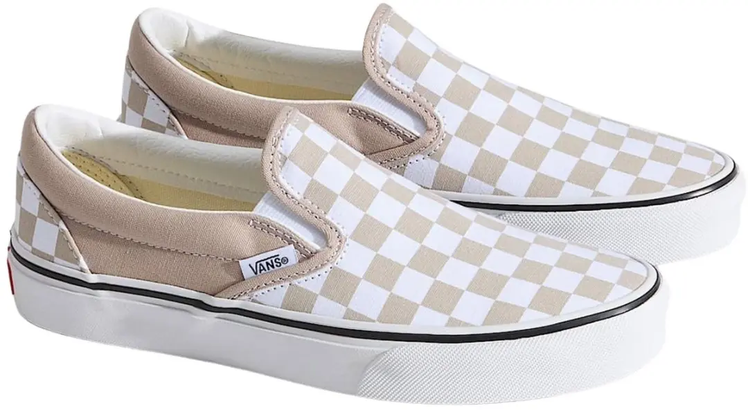 Vans Classic Slip-On Checkerboard Mushroom Sneakers Senior