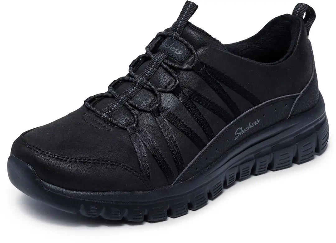 Skechers GRACEFUL-COZY HUG Dames Sneaker Vegan 100889 zwart