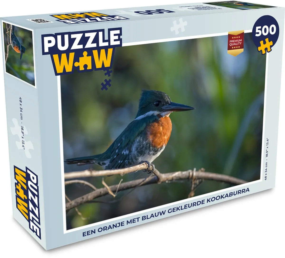 PuzzleWow Kookaburra Legpuzzel 500 Stuks - Multicolor