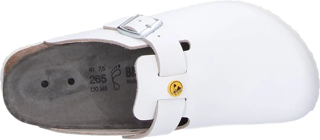 Birkenstock Heren Boston ESD Muil 54273 - Wit