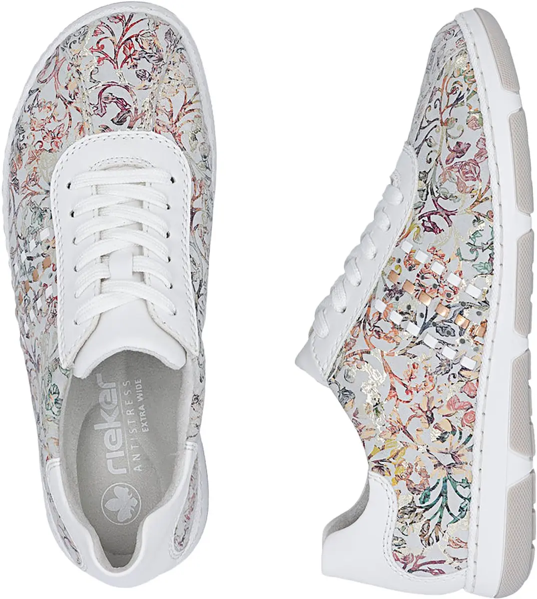 Rieker Lage Leren Sneakers Mirror - 37