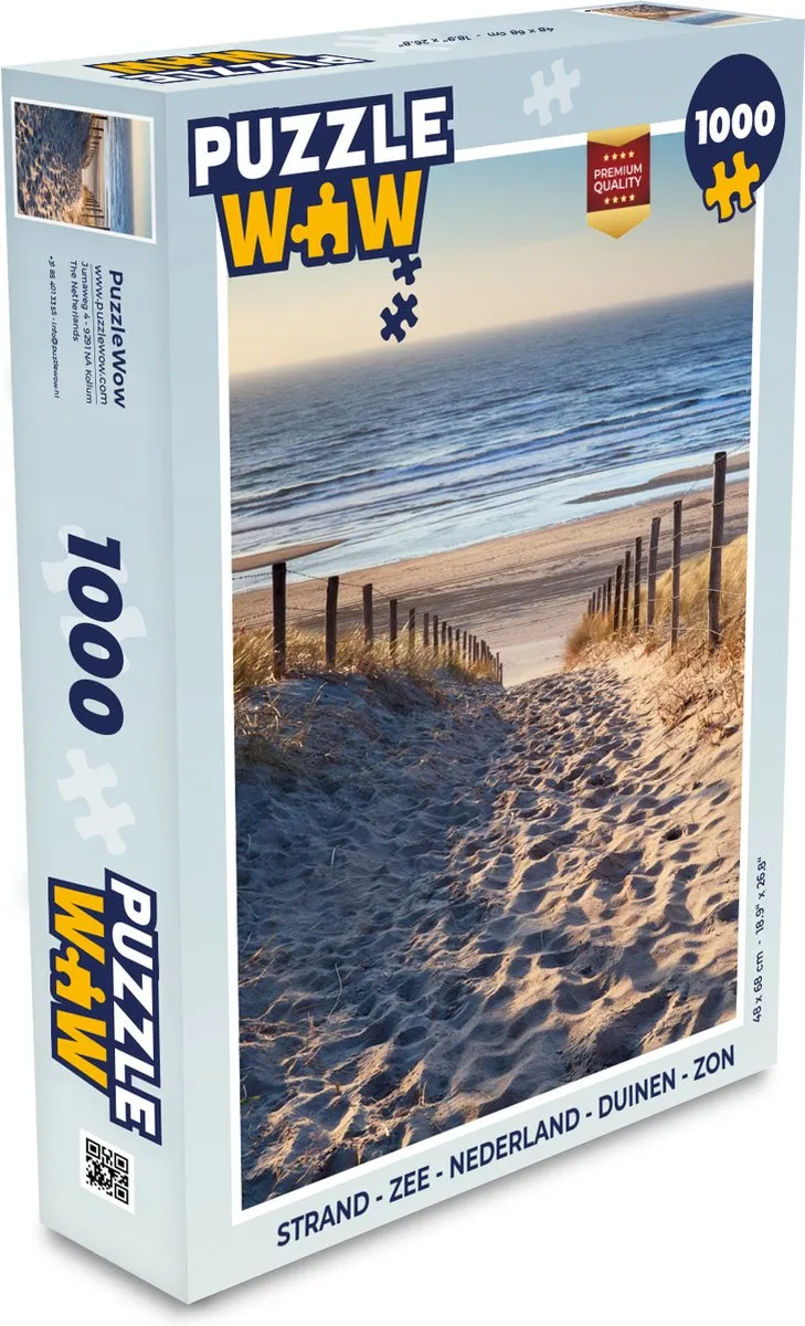 PuzzleWow Legpuzzel 1000 Stuks - Strand, Zee & Nederland - Multicolor