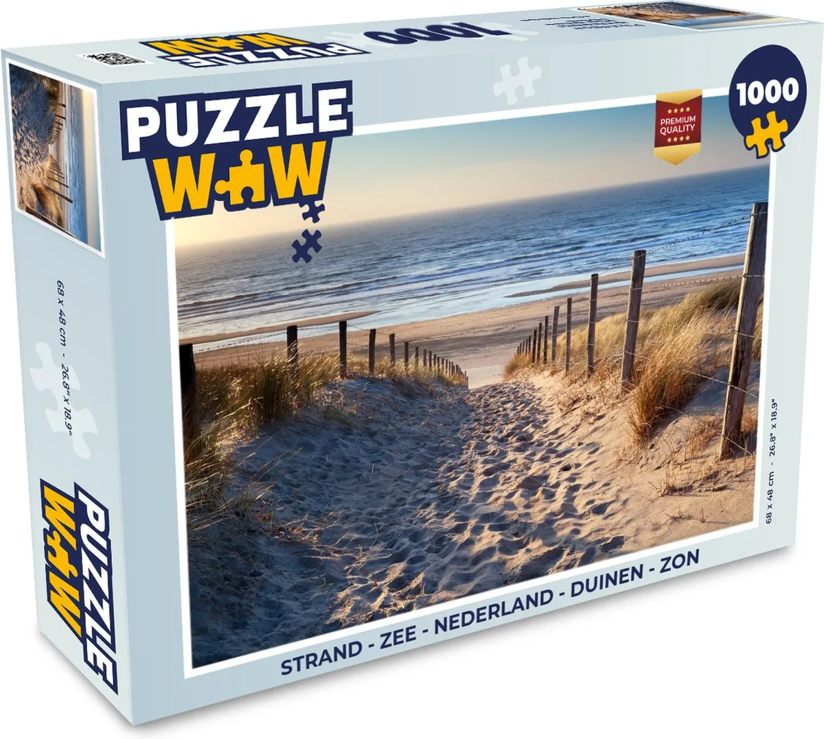 PuzzleWow Legpuzzel 1000 Stuks - Strand, Zee & Nederland - Multicolor