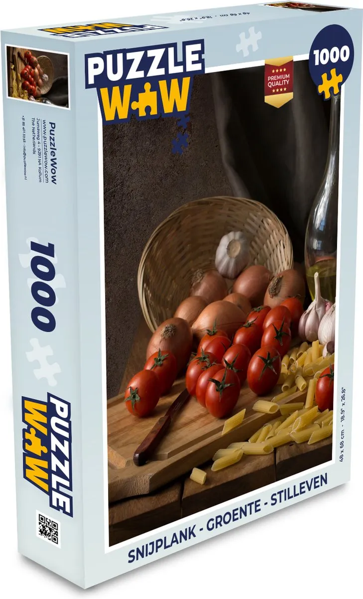PuzzleWow Snijplank Legpuzzel 1000 Stuks - Multicolor