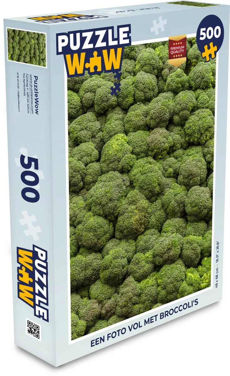 PuzzleWow Legpuzzel 500 Stuks - Broccoli Multicolor