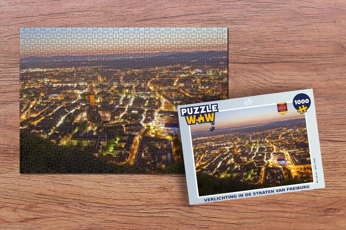 PuzzleWow Legpuzzel Freiburg 1000 Stuks - Multicolor